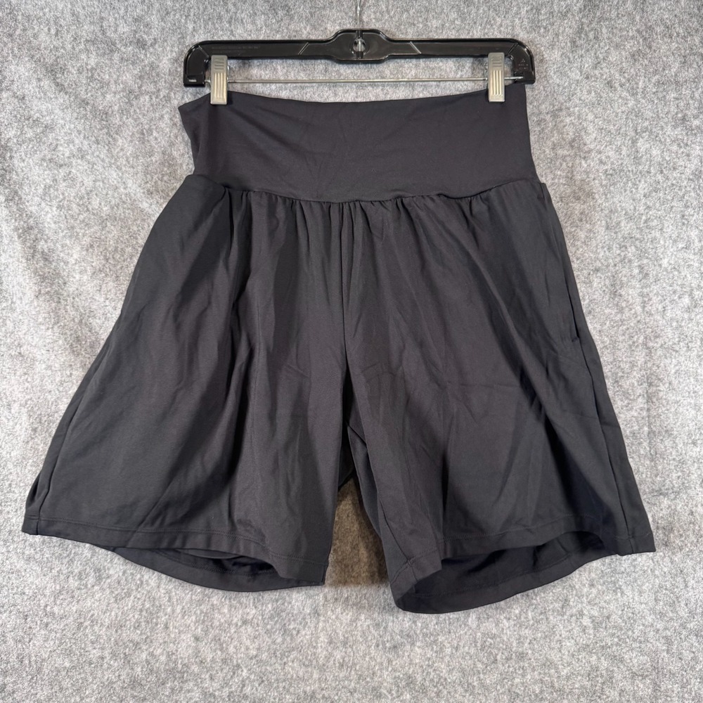 Halara Softlyzero Airy High Rise Shorts Womens Large Black 7"
